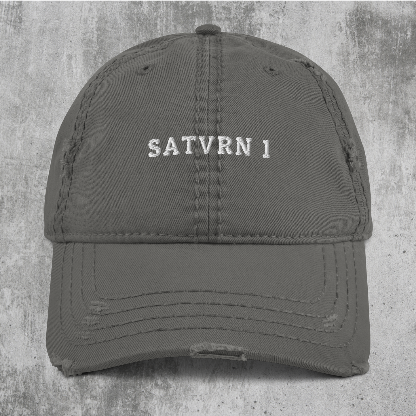 Signature V Distressed Dad Hat